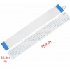 Flexible Flat cable ( FFC ), Type: 40 pins, Pitch: 0.5mm, Width: 20mm, Length: 75mm, ( Same Side Pin)